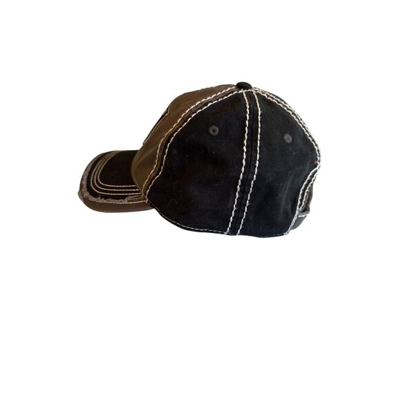Las Vegas Raiders Adjustable Distressed Black Cap By Otto - Picture 2 of 6